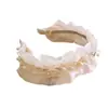 Temperamento Corea del Sur Alto Grado Sensación Malla Encaje Tridimensional Diadema Suave Elegante Parte Superior Craneal Alta Perla Presión Diadema Joyería