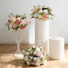 Bolas de Flores Artificiais de Rosa e Peônia para Decorações de Mesas de Casamento, Decorações de Corredores e Arranjos para Eventos em Shoppings