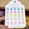 Joyería para Arte de Uñas de Resina Dibujos Animados Dinosaurio Comida Linda Juguete Joyería para Uñas Aretes Funda para Teléfono Móvil Accesorios de Uña Portátiles