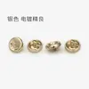 Botones Cóncavos de Metal Dorado, Botones de Camisa, Botones Pequeños Irregulares Plegados, Botones para Cárdigan y Abrigo