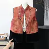 Nova Roupa de Outono Estilo Chinês Top Colete Jacquard Moda Elegante Roupas para Mulheres de Meia-Idade e Idosas Estilo Chinês Jaqueta Colete Estilo Chinês