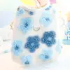 Ropa para Perros, Ropa Gruesa de Otoño e Invierno, Chaqueta Polar con Flores 3D de Princesa para Gato, Adecuada para Perros Pequeños, Ropa para Mascotas Teddy