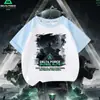 Camiseta raglán de manga corta para niños co-branded Delta Force, ropa de verano para niños, top de bloques de color de manga corta para niños mayores