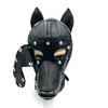Máscara de Cabeça de Cachorro Imperador Preto, Máscara Sexy, Fantasia para Festa Cosplay, Brinquedo Alternativo, Produtos para Treinamento Sexual Adulto Atacado