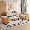 Apartamento Pequeño Sofá Italiano de Lujo Ligero Barbería Zona de Descanso Alquiler de Apartamento Tienda de Ropa Sofá de Dos o Tres Plazas Combinación de Colores