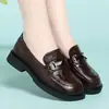 Nuevos Mocasines Estilo Británico Otoño 2026 para Mujer, Suela Suave, Tacón Bajo, Zapatos Pequeños de Piel, Modernos y Versátiles, Planos Antideslizantes para Mujer