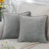Almofada Decorativa Cor Sólida Estilo Nórdico Cor Pura Chenille Almofada de Apoio para Costas de Sofá de Escritório Almofada Lombar de Carro Almofada de Apoio Lombar para Sala de Estar