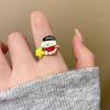 Anillo de mariposa con circonita y perla de viento Ins para mujer, de alta gama, ligero, de lujo, elegante, para parejas, anillo abierto, venta al por mayor