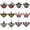 Flores que Gotean Aceite Luna Mariposa Accesorios de Joyería DIY Colgante de Collar Llavero Pendientes Bolsa Colgante de Aleación