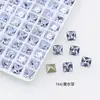 Dongzhou Diamante de Cristal Cuadrado 6*6 Cristal K9 Fondo Puntiagudo Diamante Cuadrado Ángulo Recto Cuadrado de Princesa Accesorios para Uñas al por Mayor