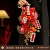 Colgantes Decorativos para Puerta para Fiesta de Inauguración, Colgantes de Cadena de Frutas Rojas, Decoraciones de Caqui, Montaje de Ambiente para Casa Nueva