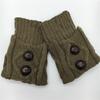Botas de Otoño e Invierno para Mujer Calcetines Cortos Tejidos Cálidos con Botón Cubre Pies Tubo Medio Calcetines de Lana Calcetines con Hebilla de Diamantes