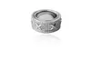 Anillo Ancho Hip-Hop con Incrustación Completa de Circonita, Cobre Chapado en Oro con Decoración Elevada en Forma de X, Accesorio de Moda para Escenario de Rap para Hombres, Venta al Por Mayor Transfronteriza