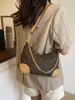 Bolso de Mujer de Alta Gama 2025 Nueva Moda Viajero Retro Estampado Bolso de Hombro Casual Cruzado Bolso Silla de Montar de Alta Gama