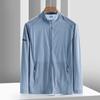 Roupas de Proteção Solar de Seda de Gelo de Verão Transfronteiriças para Homens, Respiráveis, Soltas, Tamanho Grande, Gola de Pesca, Jaqueta de Proteção Solar, Roupas Masculinas