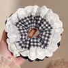 Scrunchie de Bolinhas de Alto Padrão Estilo Francês, Elástico de Renda Versátil para Mulheres, Adequado para Penteados de Coque, Acessório de Cabelo