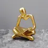 Oferta especial producto nuevo transfronterizo: Estatua de pensador vaciada para leer, adecuada para escritorio de estudio, decoración de entrada, escultura artesanal de resina