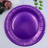 Dropshipping Plato de Papel Desechable de Color Sólido Plato para Fiesta en Casa Picnic Plato para Pastel de Cumpleaños Vajilla Venta al por Mayor
