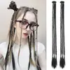 Extensões de cabelo trançadas de três fios para mulheres, perucas de comércio exterior europeias e americanas, trancinhas pequenas com presilha BB, tranças desfiadas de "hot girl", tranças boxe, um par