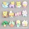 Oso Pequeño Pegamento de Crema Casero DIY Hecho a Mano Dibujos Animados Accesorios de Resina Serie Estilo Pastoral Material para Tocado Parche para Pasador