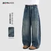 Jeans para niñas, nuevo estilo otoño 2026, pantalones curvos holgados elegantes para niños, ropa de otoño para niñas mayores, pantalones largos