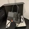 Bolsa de Mão Tendência Estilo Coreano Costura em Contraste Textura Versátil Casual Pequena Quadrada Ombro Cruzado para Mulheres