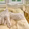 Ins juego de cuatro piezas algodón puro ropa de cama 100% algodón funda de edredón funda de almohada sábana sábana bajera dormitorio estudiantil juego de tres piezas 4