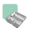 Contenedores de Acero Inoxidable para Snacks con Tapas de Silicona, Cajas de Snack Bento a Prueba de Fugas, Contenedores de Metal Reutilizables con Múltiples Compartimentos para Almuerzo, Aptos para Lavavajillas, Almacenamiento de Alimentos para Preparación de Comidas, Trabajo y Viajes