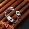 Venta al por mayor joyería de moda plata de ley 925 plata tailandesa coreana y japonesa anillo de apertura índice dedo índice cadena personalizada tendencia