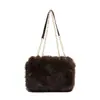 Bolso de Peluche 2026 Otoño/Invierno Nuevo Estilo Moda Bolso Cruzado Simple Elegante Versátil Elegante Bolso de Piel
