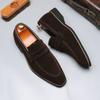 Lobo de Xinjiang del Norte Año Verano Nuevos Zapatos de Frijol para Hombre Primavera Gamuza esmerilada Casual Lefu Zapatos de Moda para Hombre Cuero Coreano