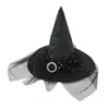 2023 comercio electrónico transfronterizo sombrero de bruja Fiesta festival sombrero de Halloween sombrero de bruja maquillaje sombrero de baile tocado de malla