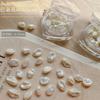 Perla barroca para uñas Sellfish, textura no porosa y brillante, juego mixto de perlas de formas especiales, accesorios de diamantes para uñas