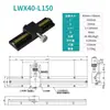 Lwx60 Cremallera de Engranajes de Carrera Larga Deslizador de Ajuste Fino Canal de Cola de Cola Eje X/Z Soporte de Cámara Deslizador para Máquina de Cribado CCD