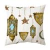 Almohada Clásica Luna Dorada Transfronteriza Cojín de Cintura Cojín Corto de Felpa Funda para Cojín de Sofá Linterna Regalo de Vacaciones Venta al por Mayor