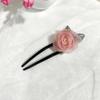 RUDAN Comercio Exterior Caro Estilo Francés Retro Pinza Grande para el Cabello Pinza de Pelo Accesorios para el Cabello Mujer Romántico Rosa Pinza de Agarre