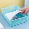 Cesta de plástico rectangular, cesta de almacenamiento para baño, cesta de almacenamiento para escritorio de cocina, cesta de almacenamiento de estilo europeo, cesta de almacenamiento pequeña para el hogar
