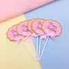 Marca Accesorios Decorativos para Hornear Tarjeta de Escritura de Inserción Tarjeta Feliz de Escritura para Niños Inserto de Bandera de Cumpleaños para Adultos Adorno de Enchufe