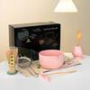 Conjunto de Chá Matcha Japonês com Tigela de Chá de Gato, Batedor de Chá e Embalagem Completa para Envio Transfronteiriço em Rosa