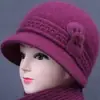Sombrero de Invierno para Personas de Mediana Edad y Mayores, Sombrero de Lana Tejida de Pelo de Conejo para Mujer, Sombrero de Pescador Grueso con Felpa para Proteger del Frío y las Orejas, Cálido