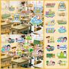 Cartão de mesa escolar cerimônia sentido layout da sala de aula mesa decoração com balões suporte segurando cartão classe do ensino fundamental jardim de infância