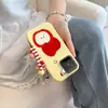 Adequado para capa de celular Xiaomi 15, proteção total contra quedas, 14pro design criativo com alça de pulso, Xiaomi 17max amarelo creme dupla maçã