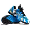 Nuevos Zapatos de Fútbol Transpirables de Verano con Hebilla Giratoria Transfronterizos para Niños Mayores, Niños y Niñas Zapatos de Fútbol de Entrenamiento, No Requieren Cordones