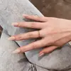 Comercio Exterior Más Vendido Manicura Larga de Ballet Melocotón Suave Atmósfera Suave Parches para Uñas Caja de 24 Piezas Uñas Elegantes Usables