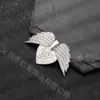 Alta moda amor alas de ángel completo diamante hip-hop collar diseño de nicho cadena de clavícula accesorios al por mayor