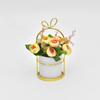 Soporte de flores chapado en oro de estilo nórdico, maceta de flores artificiales, decoración del hogar, adornos, regalos, arte floral para eventos transfronterizos.