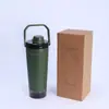 Copo Misturador Portátil de Moda Transfronteiriço Aço Inoxidável 304 Grande Capacidade Copo com Isolamento a Vácuo Garrafa de Água Esportiva Portátil para Exterior