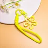 Llavero Transparente de Flor de Cerezo Colorido Correa para Teléfono Colgante DIY Verano Dopamina Bolso de Niñas Accesorio Antiperdida