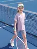 Camiseta de Manga Corta para Niña Verano 2026 Nueva Cuello Redondo Bloque de Color Mangas Raglán Transpirable Secado Rápido Infantil Top Deportivo