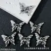 Pingente de Borboleta Exquisito Simples Cravejado de Diamantes que Preserva a Cor Acessórios de Joias de Liga para Pulseira com Contas DIY Colar Brincos